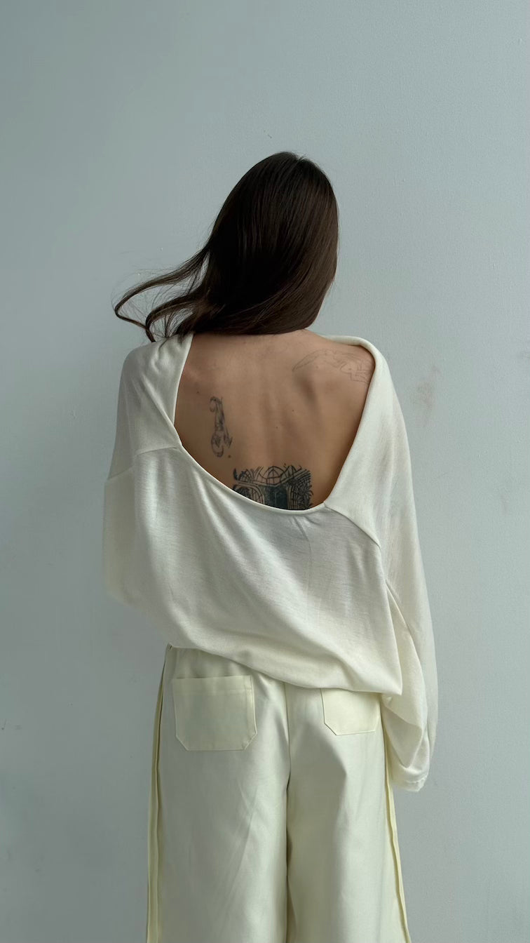 Merino Bluzka Lucia cream