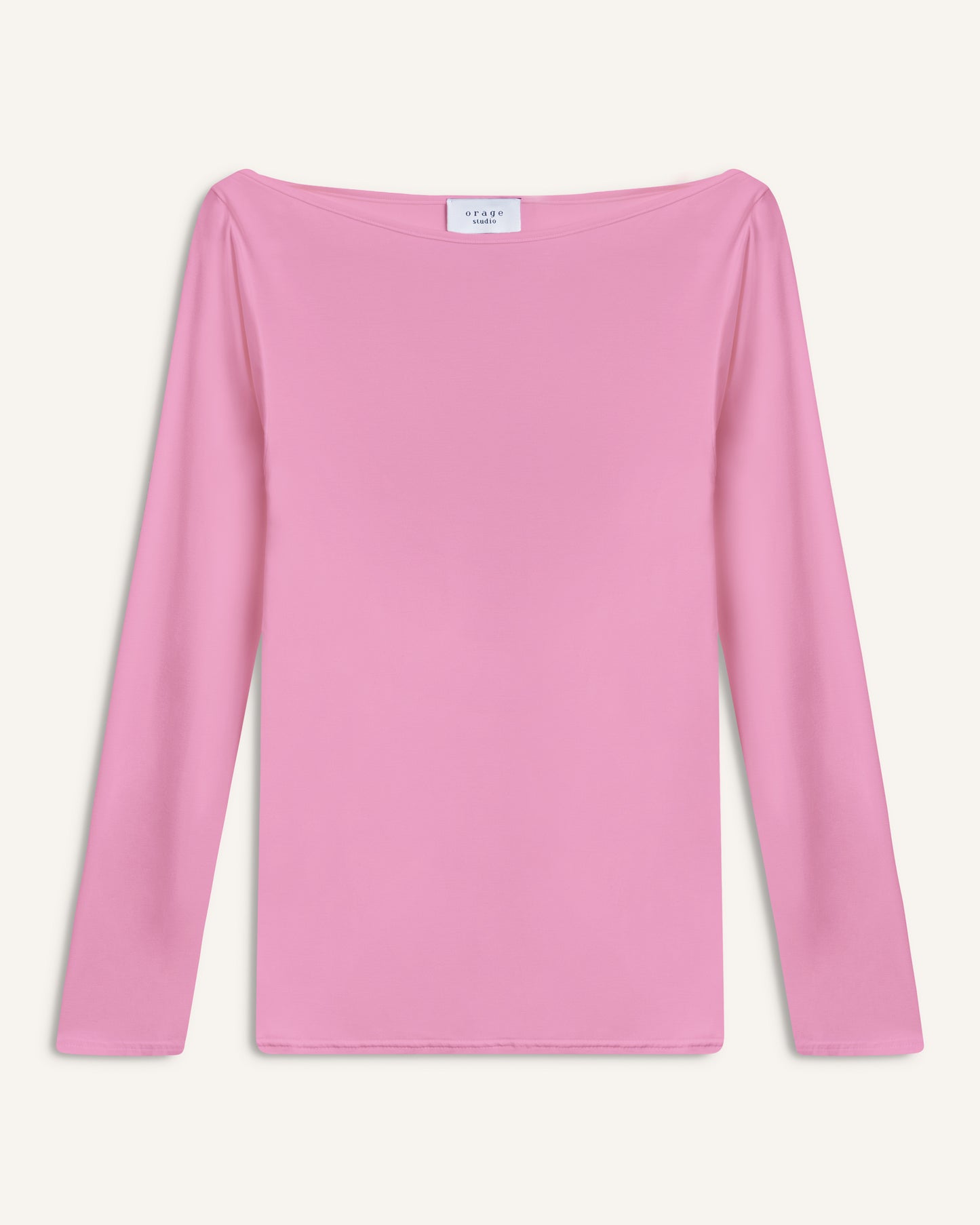 Boat Neck Longsleeve Pink