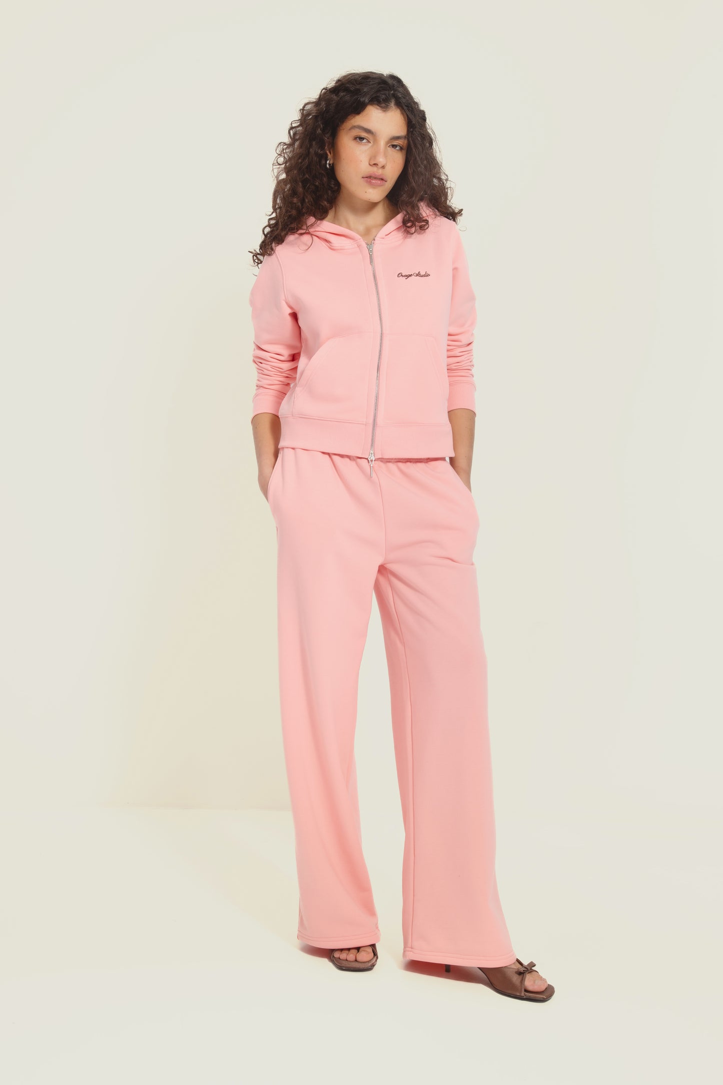 Bluza Zipped Hoodie Pink