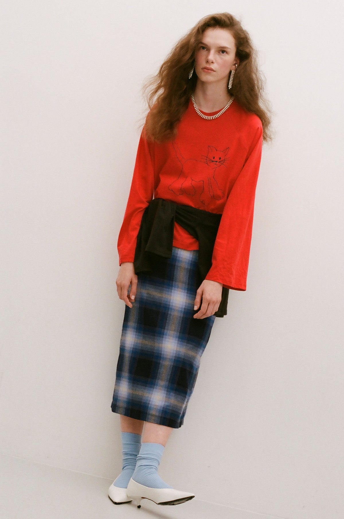 Longsleeve Cat Person red