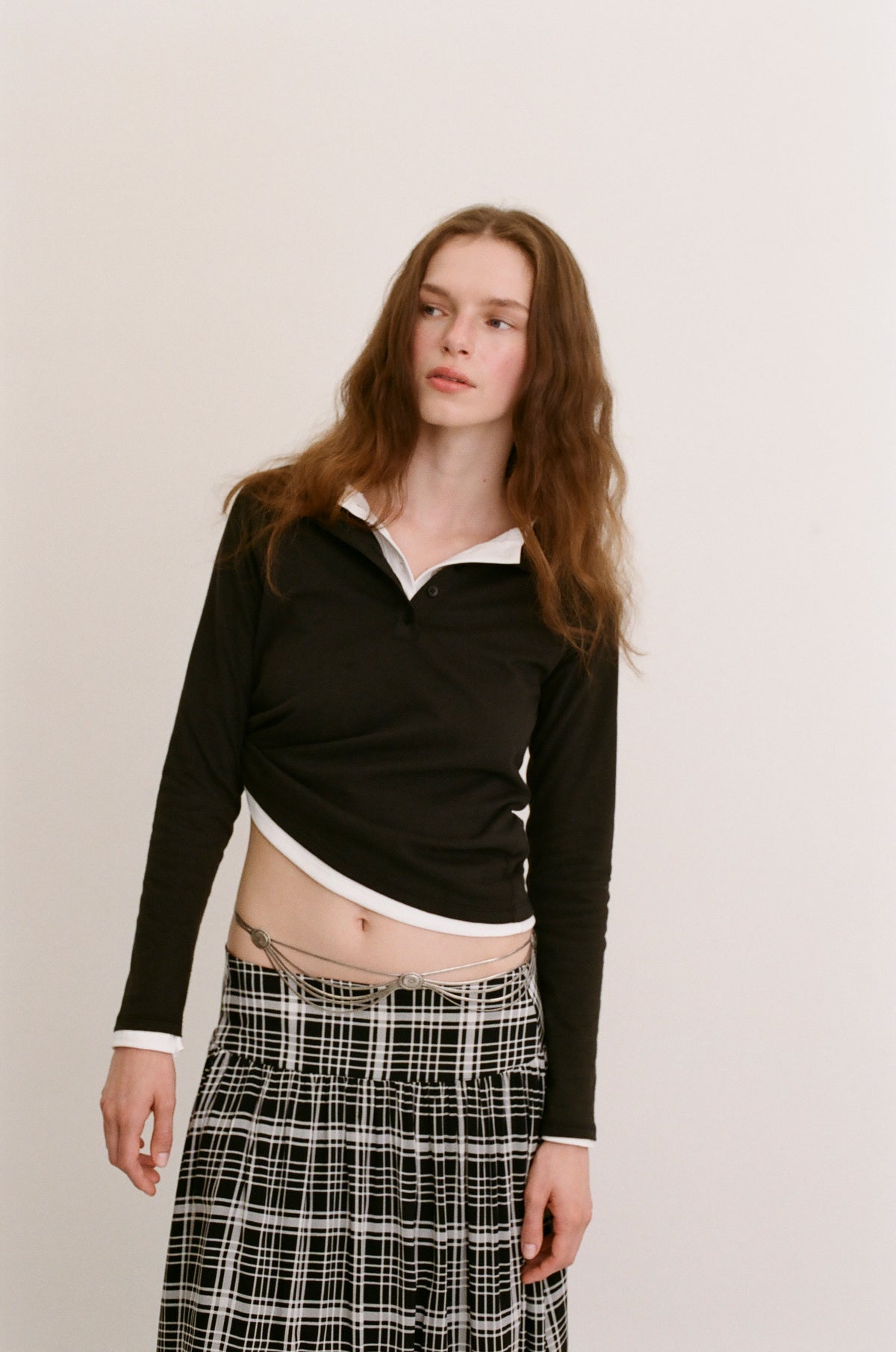 Raglan Longsleeve buttons black