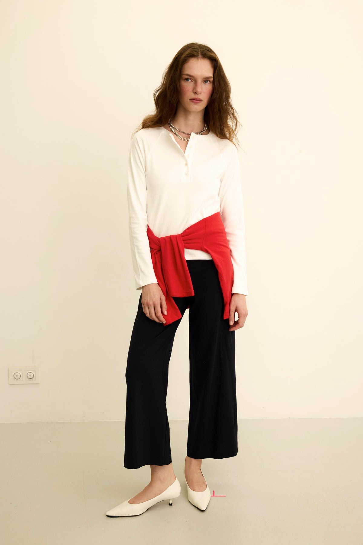 Raglan Longsleeve buttons white