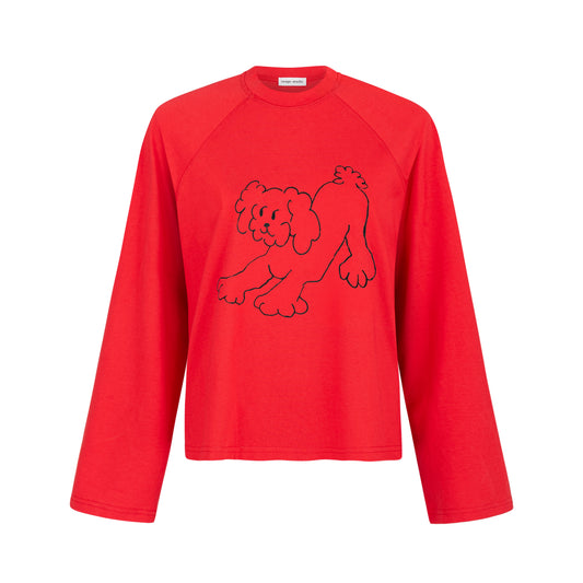 Longsleeve Dog Person red