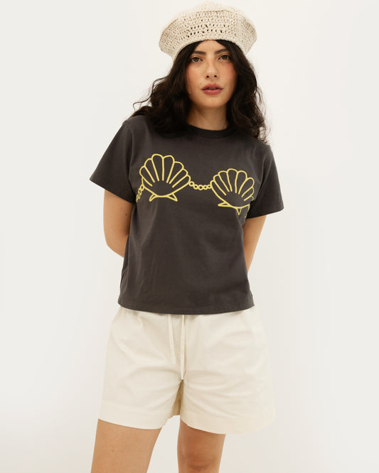 Mini Tshirt Seashell Antracite