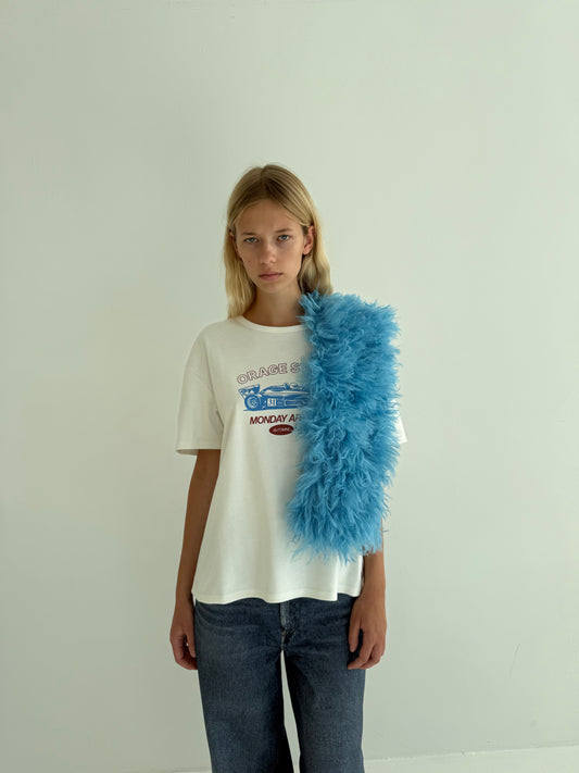 Szaliczek z Moheru Turquoise