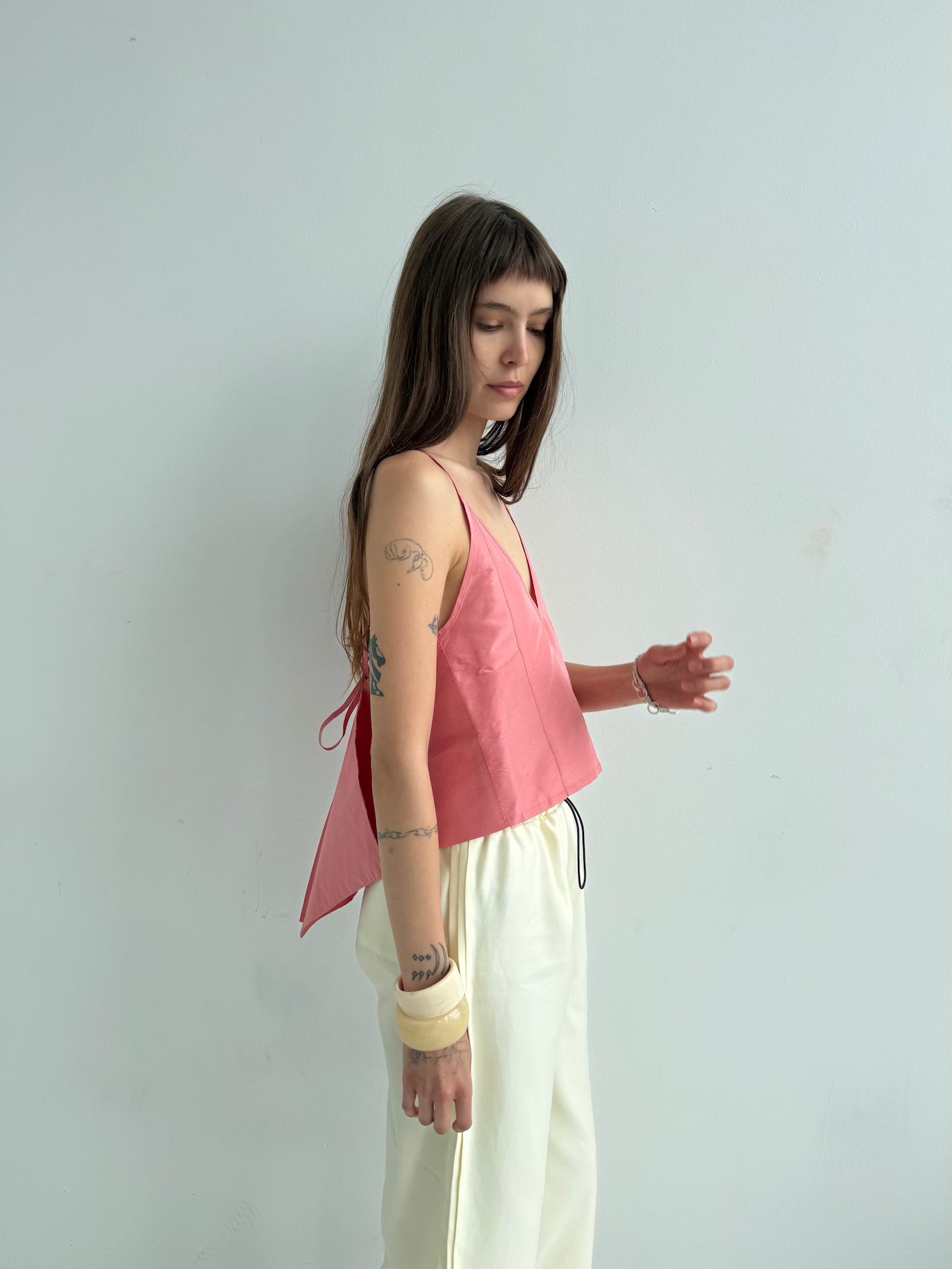 Silk Top Ailes pink