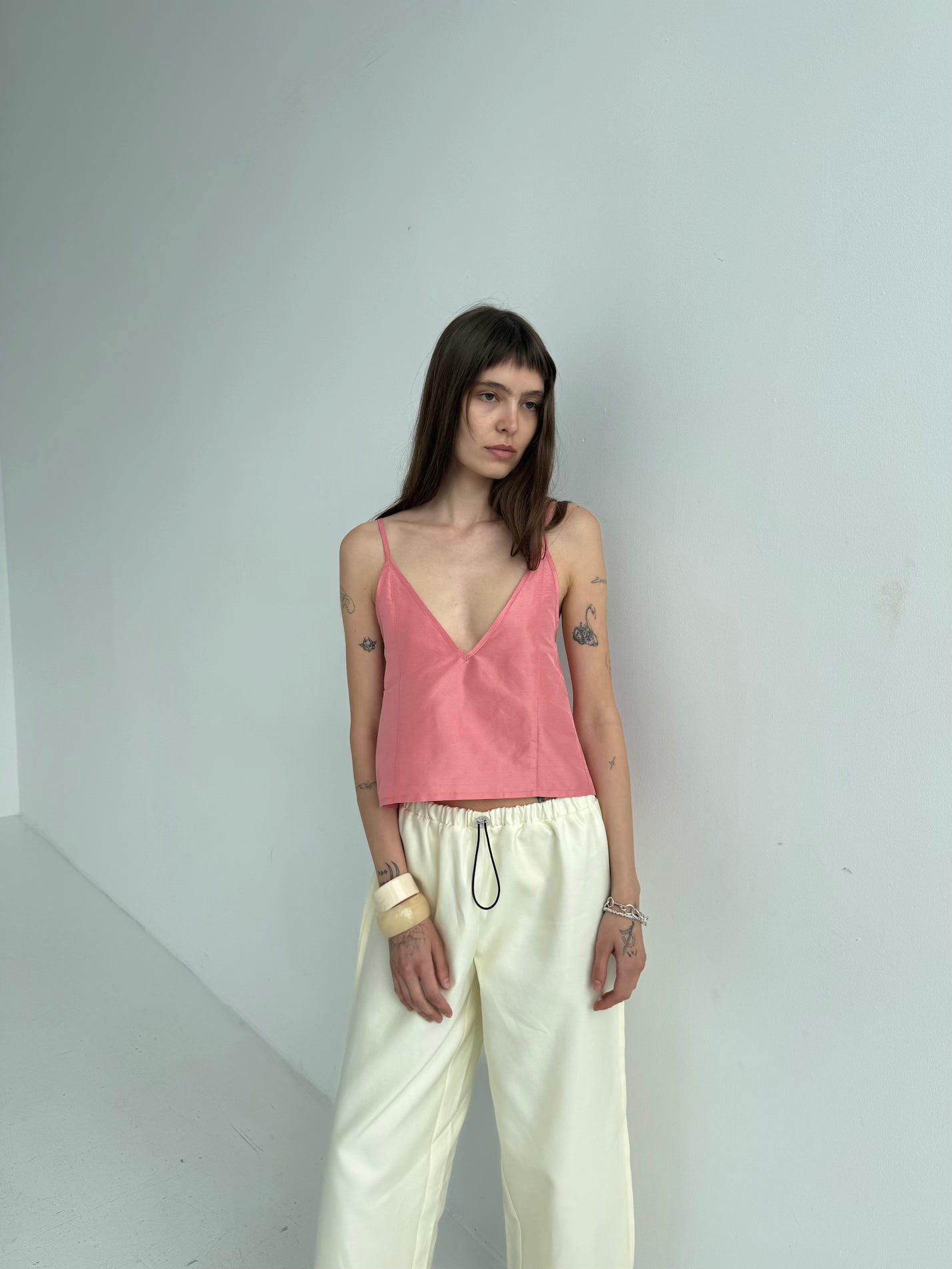 Silk Top Ailes pink