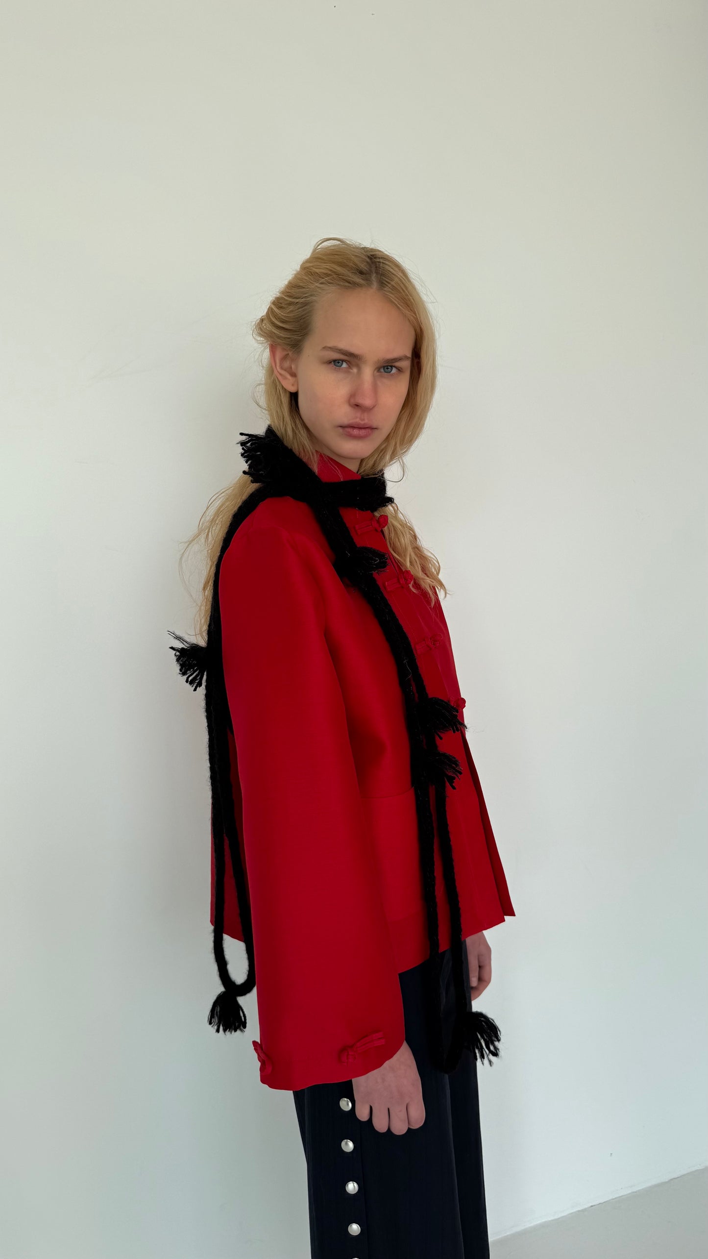 PREORDER Tassels Scarf black