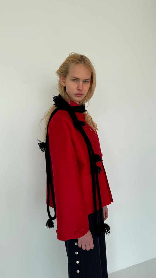 PREORDER Tassels Scarf black